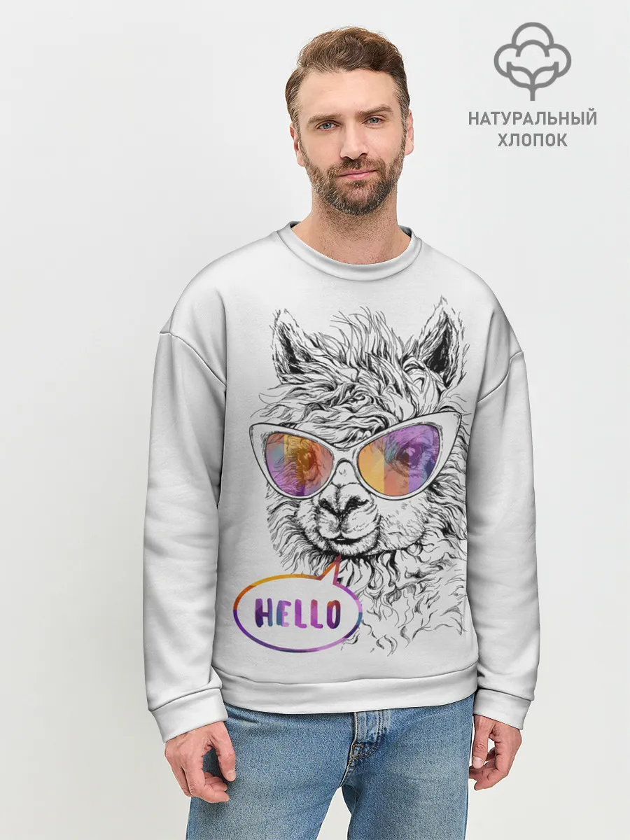 Мужской свитшот базовый / Лама