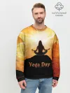 Мужской свитшот базовый / International Yoga Day