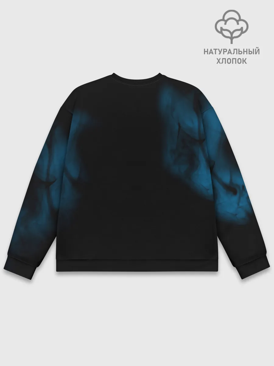 Мужской свитшот базовый / Синий Сайтама