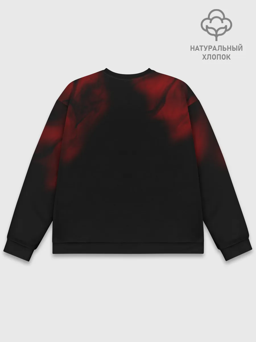Мужской свитшот базовый / Красное солнце Ванпанчмен