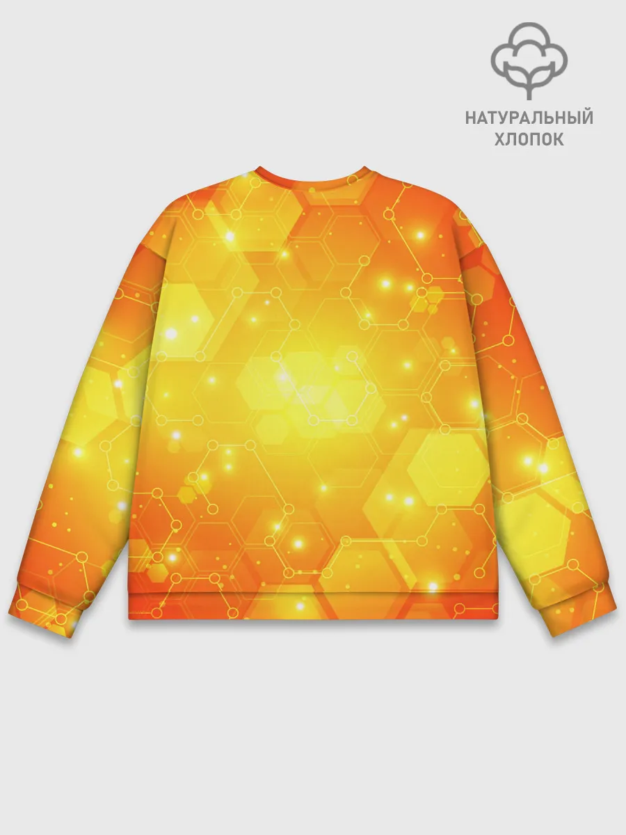 Мужской свитшот базовый / ОРАНЖЕВЫЕ СОТЫ