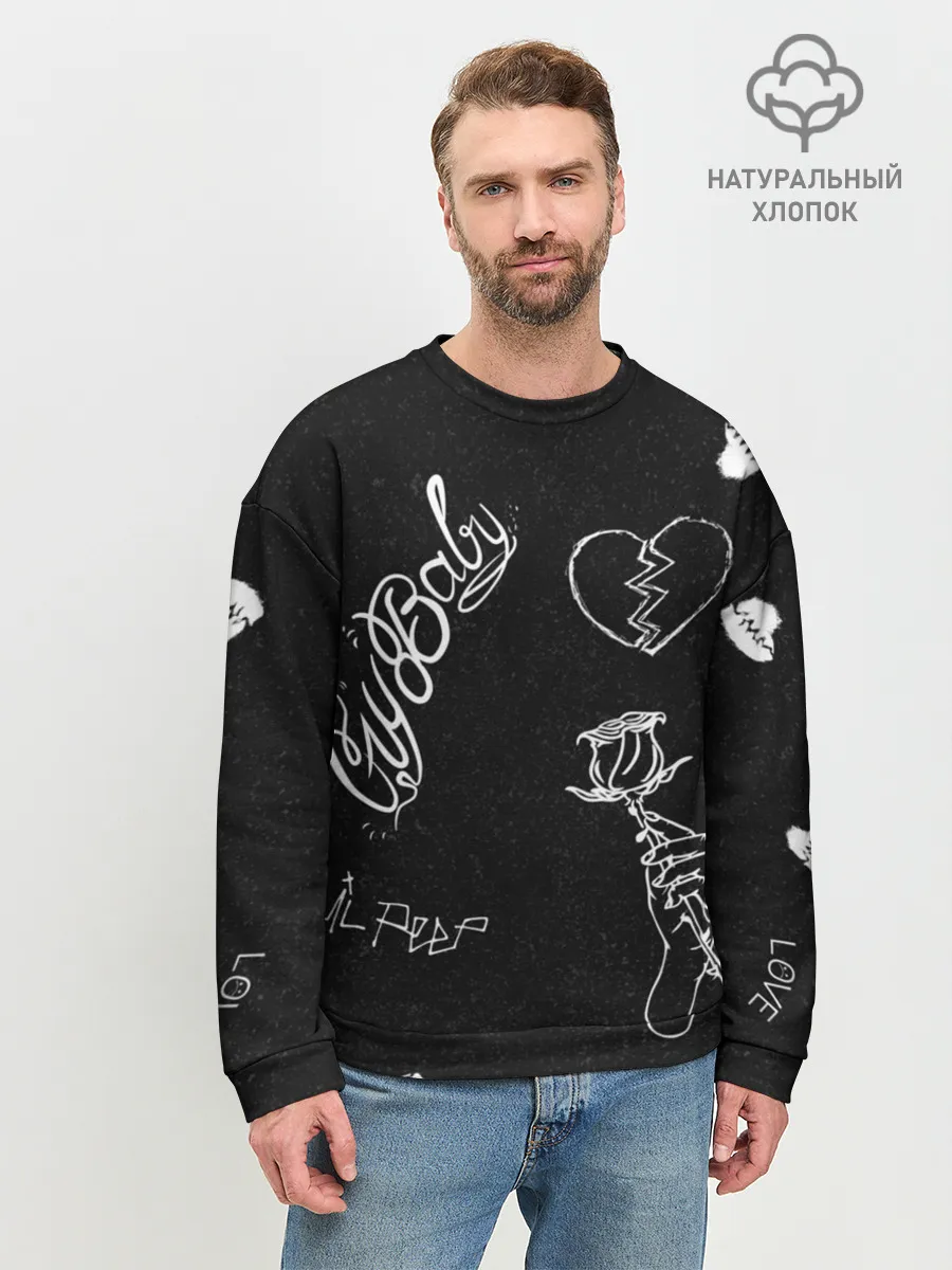 Мужской свитшот базовый / LIl Peep