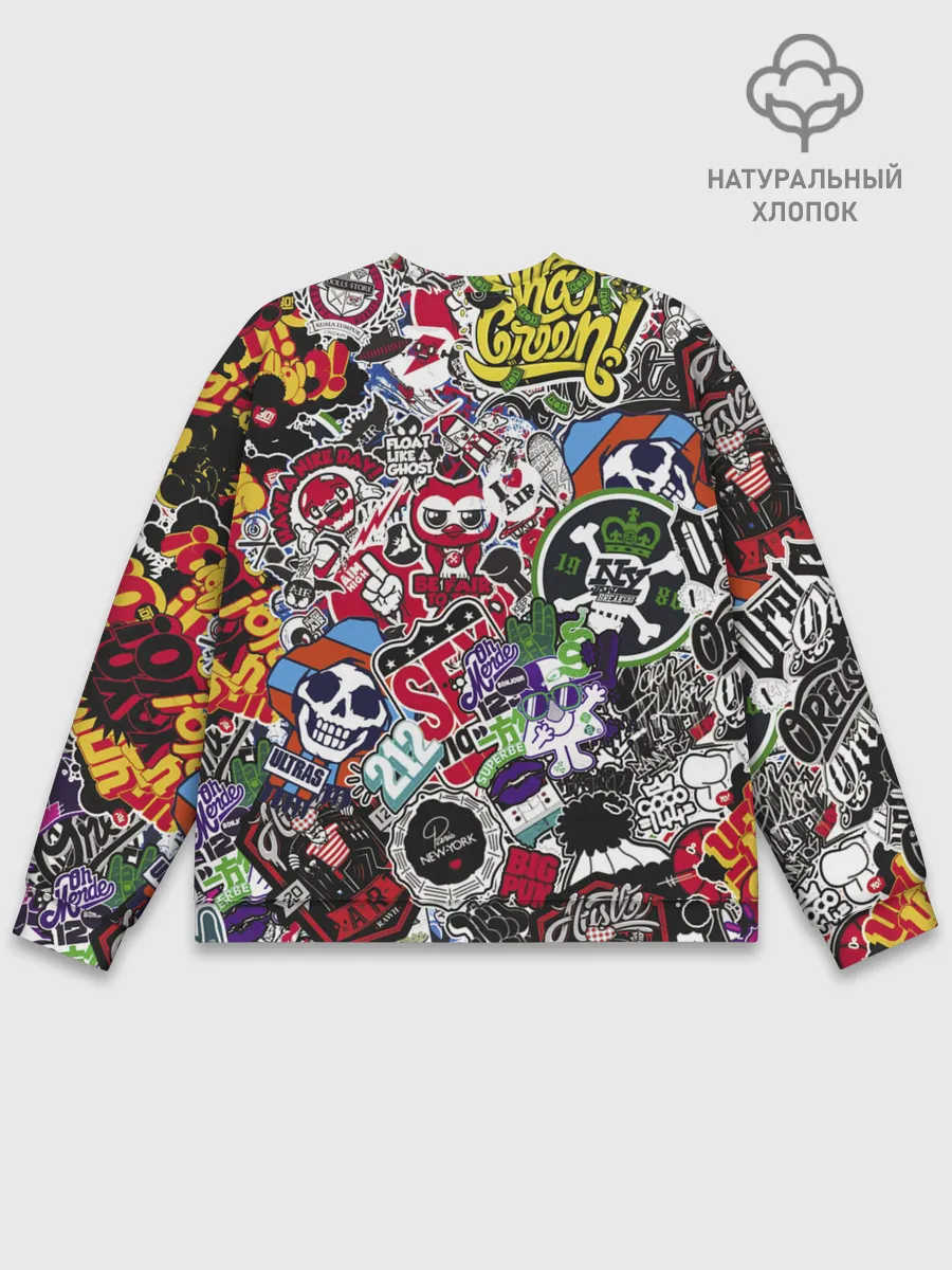 Мужской свитшот базовый / Stickerbombing New York