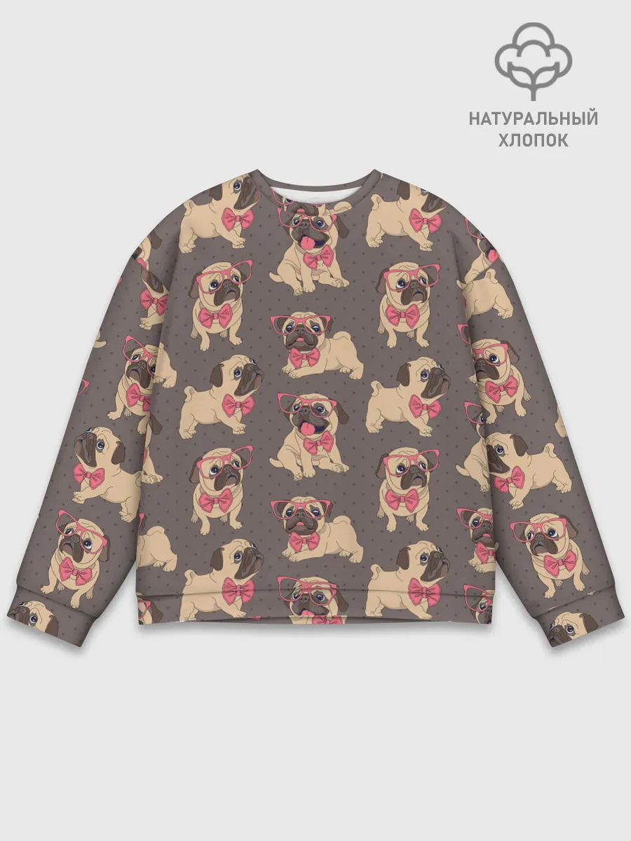 Мужской свитшот базовый / Мопсы