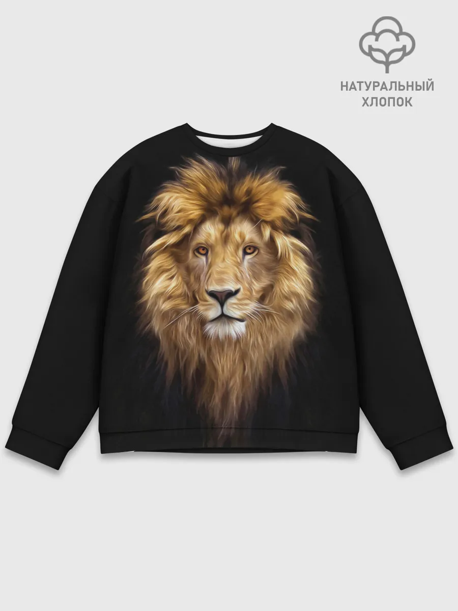 Мужской свитшот базовый / Лев