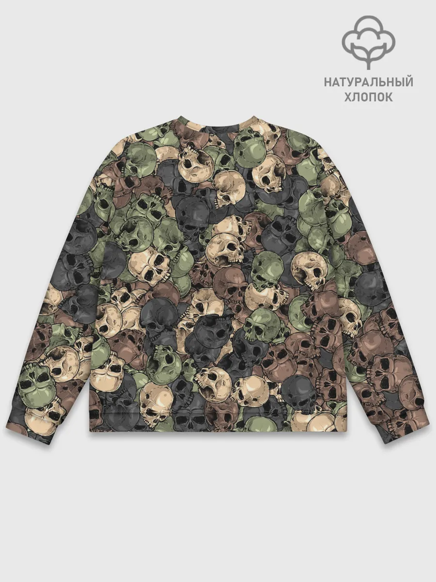 Мужской свитшот базовый / Камуфляж с черепами