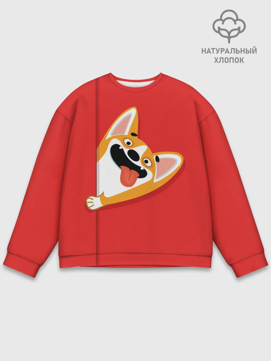 Мужской свитшот базовый / Вельш Корги Пемброк