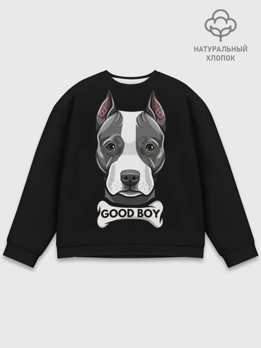 Мужской свитшот базовый / Стаффордширский терьер
