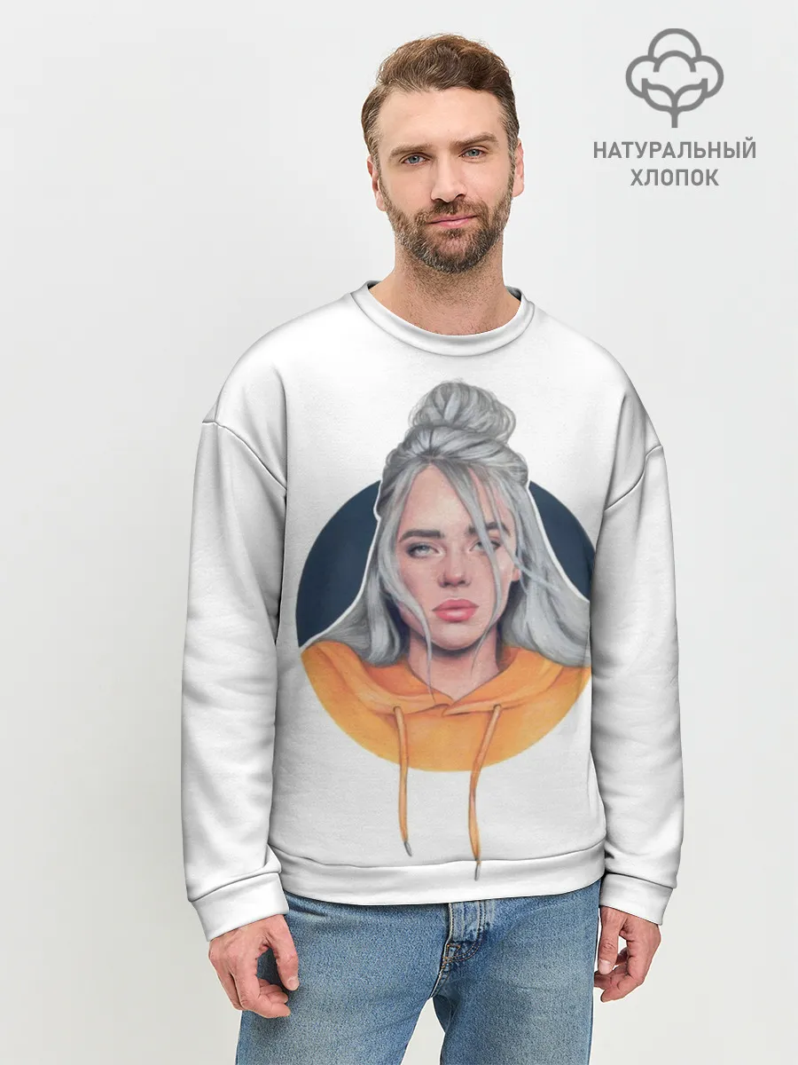 Мужской свитшот базовый / Billie Eilish art 1