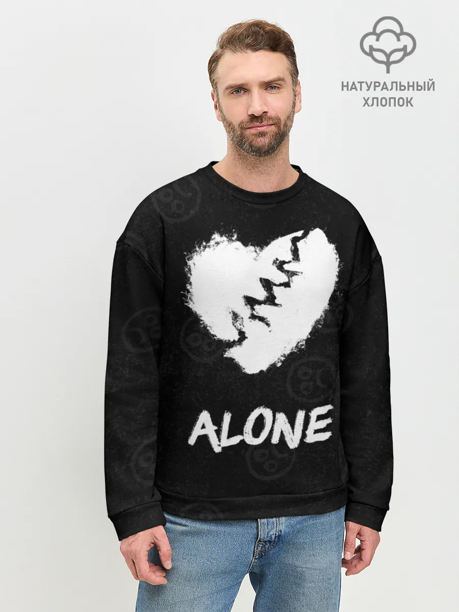 Мужской свитшот базовый / Alone