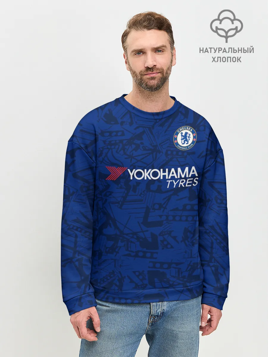 Мужской свитшот базовый / Chelsea home 19-20