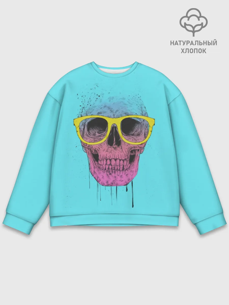 Мужской свитшот базовый / Череп В Очках
