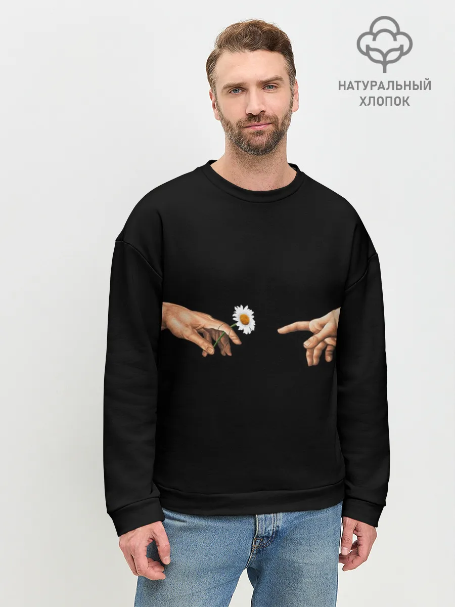 Мужской свитшот базовый / Сотворение Адама
