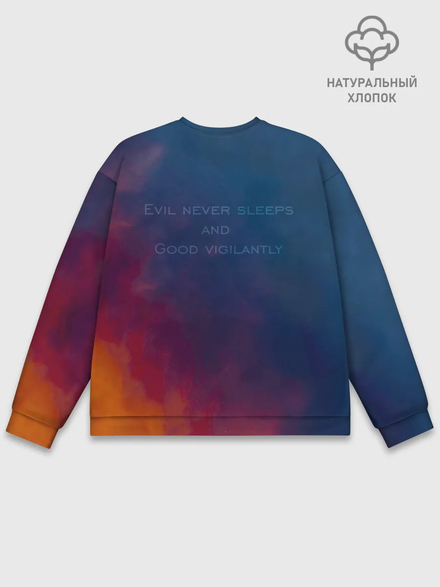 Мужской свитшот базовый / Кроули и Азирафель