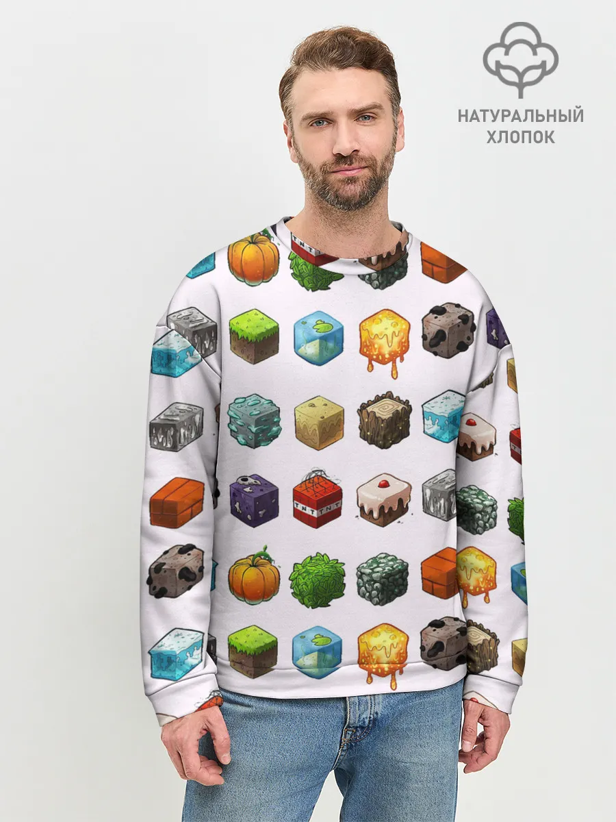 Мужской свитшот базовый / Minecraft