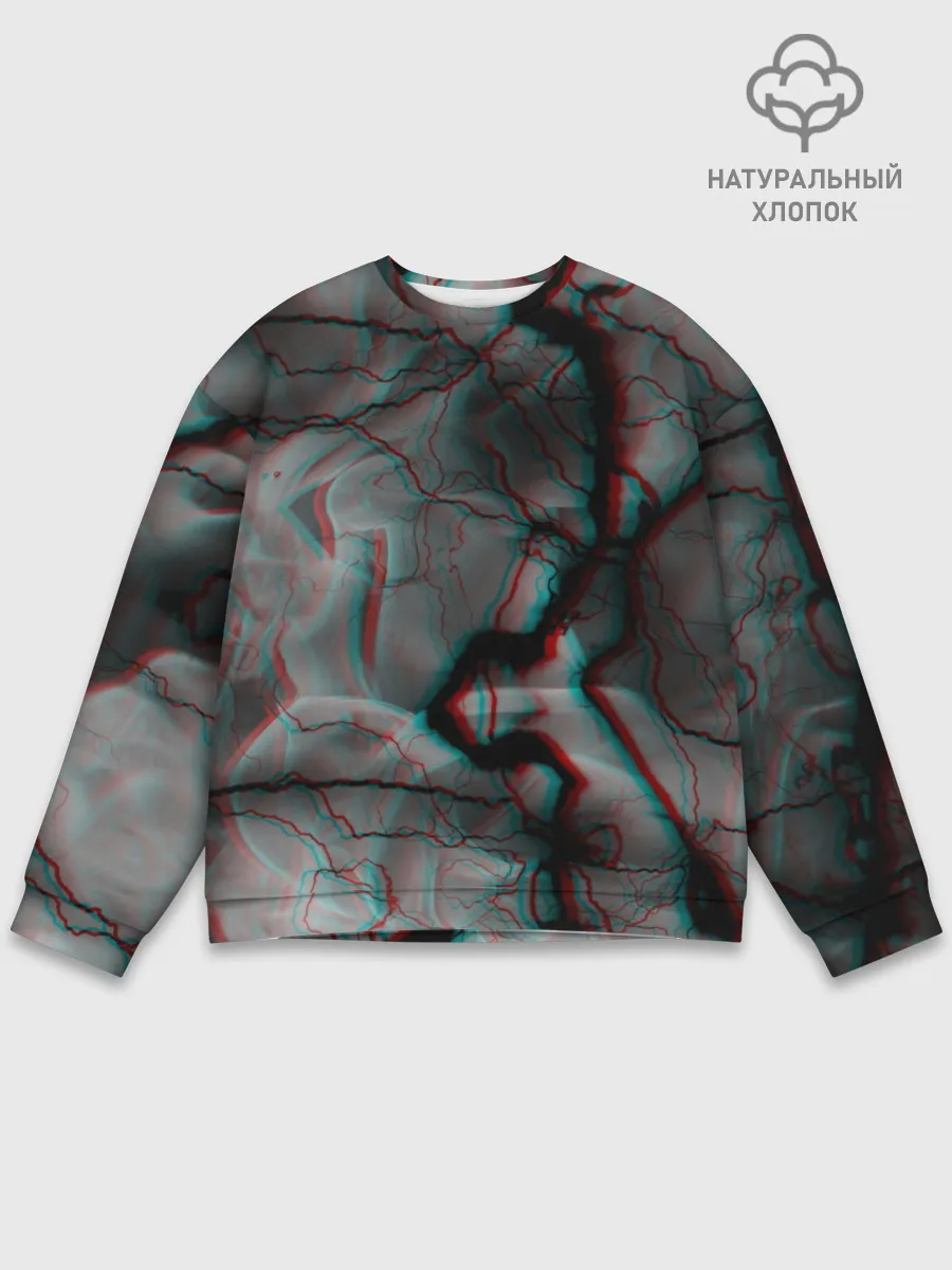 Мужской свитшот базовый / МОЛНИИ GLITCH