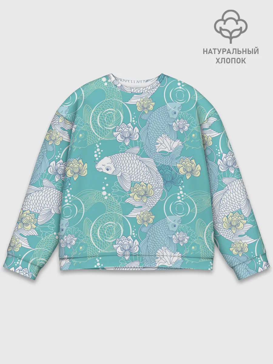 Мужской свитшот базовый / Карпы Кои