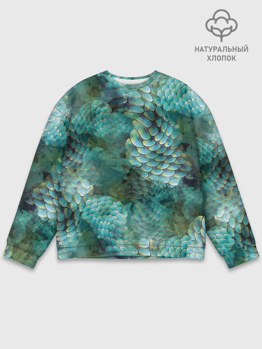 Мужской свитшот базовый / Чешуя русалки