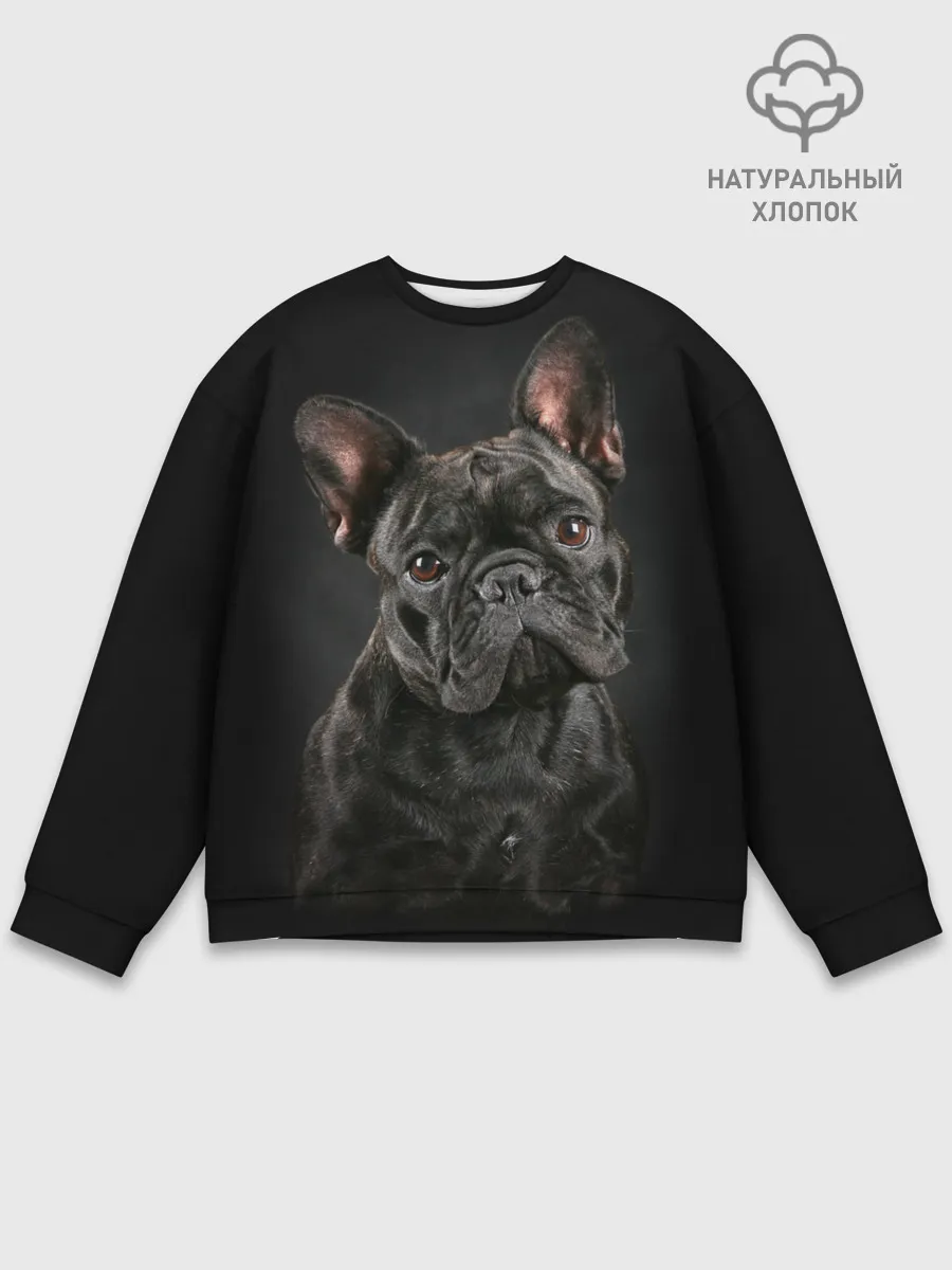 Мужской свитшот базовый / Французский бульдог