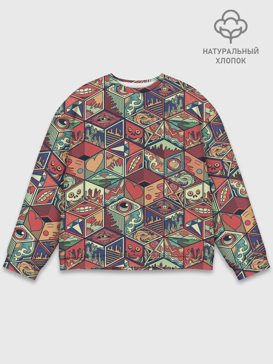 Мужской свитшот базовый / Психоделика