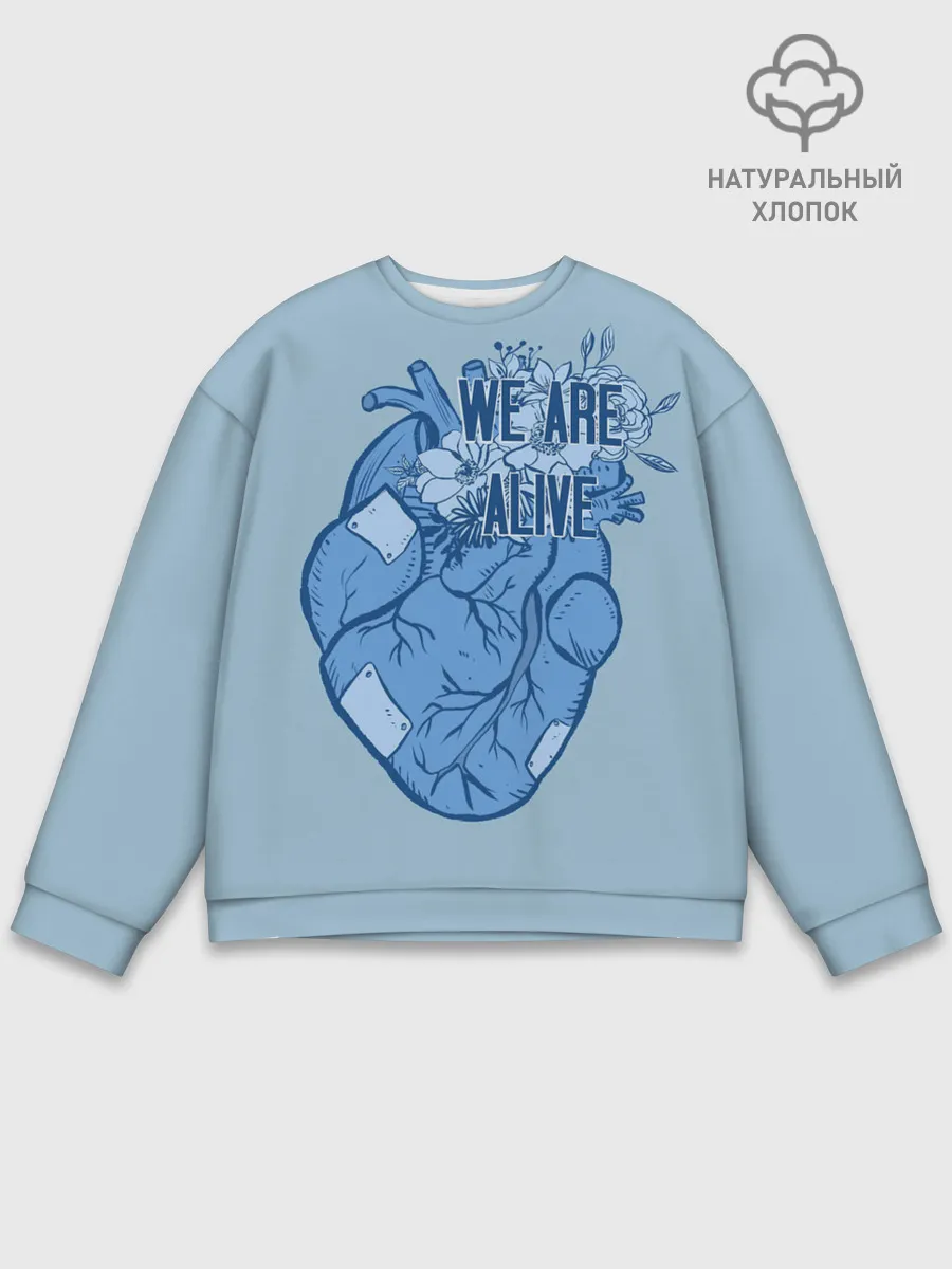 Мужской свитшот базовый / WE ARE ALIVE