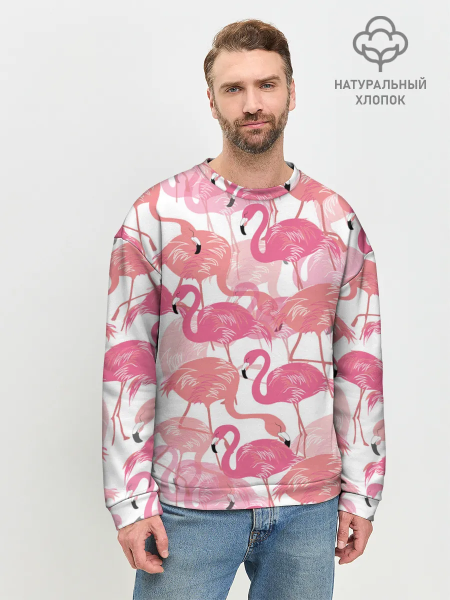 Мужской свитшот базовый / Фламинго