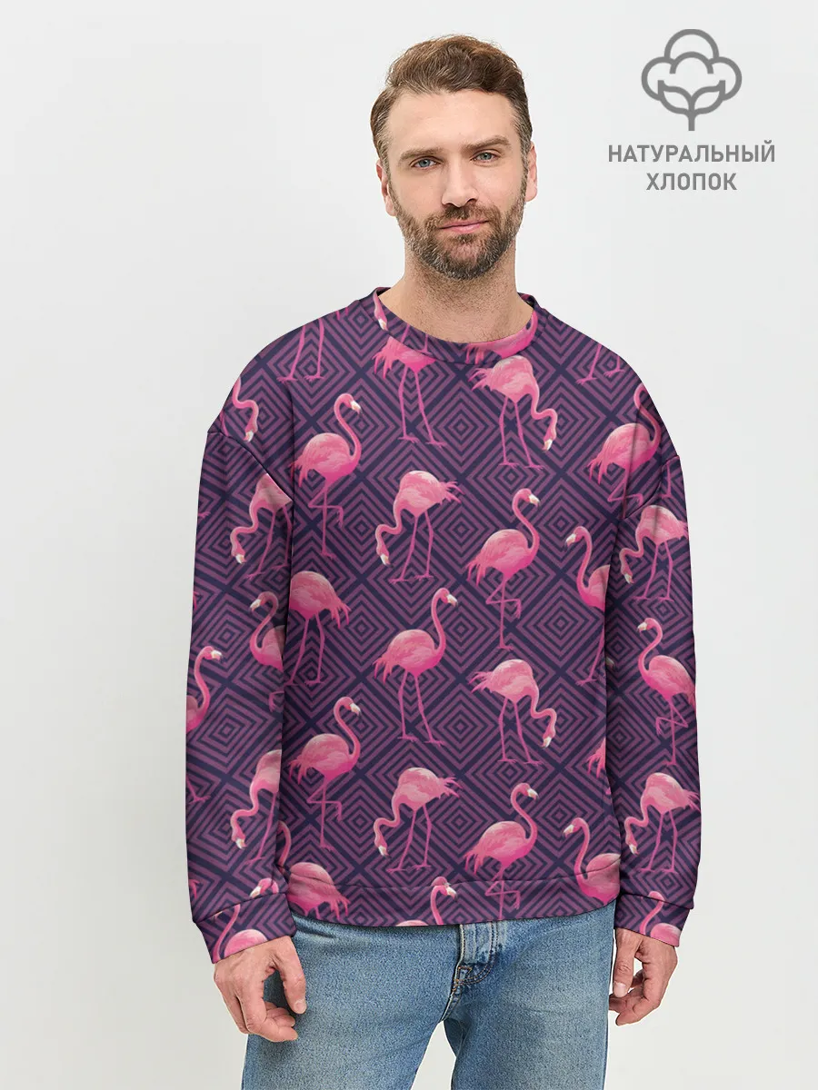 Мужской свитшот базовый / Фламинго