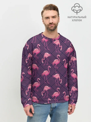 Мужской свитшот базовый / Фламинго