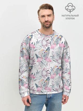 Мужской свитшот базовый / Фламинго
