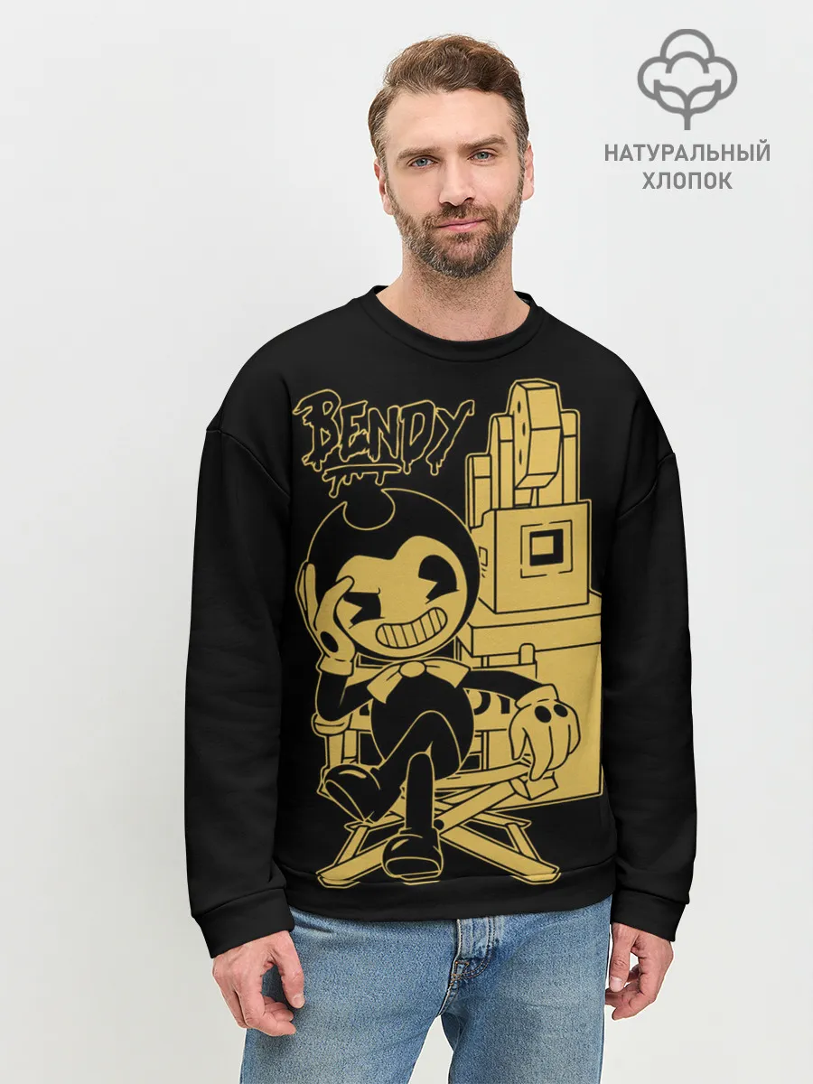 Мужской свитшот базовый / Bendy And The Ink Machine