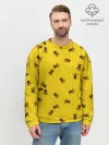 Мужской свитшот базовый / Пчелы в сотах