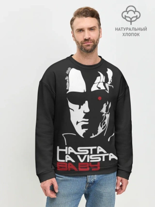 Мужской свитшот базовый / Hasta la vista baby