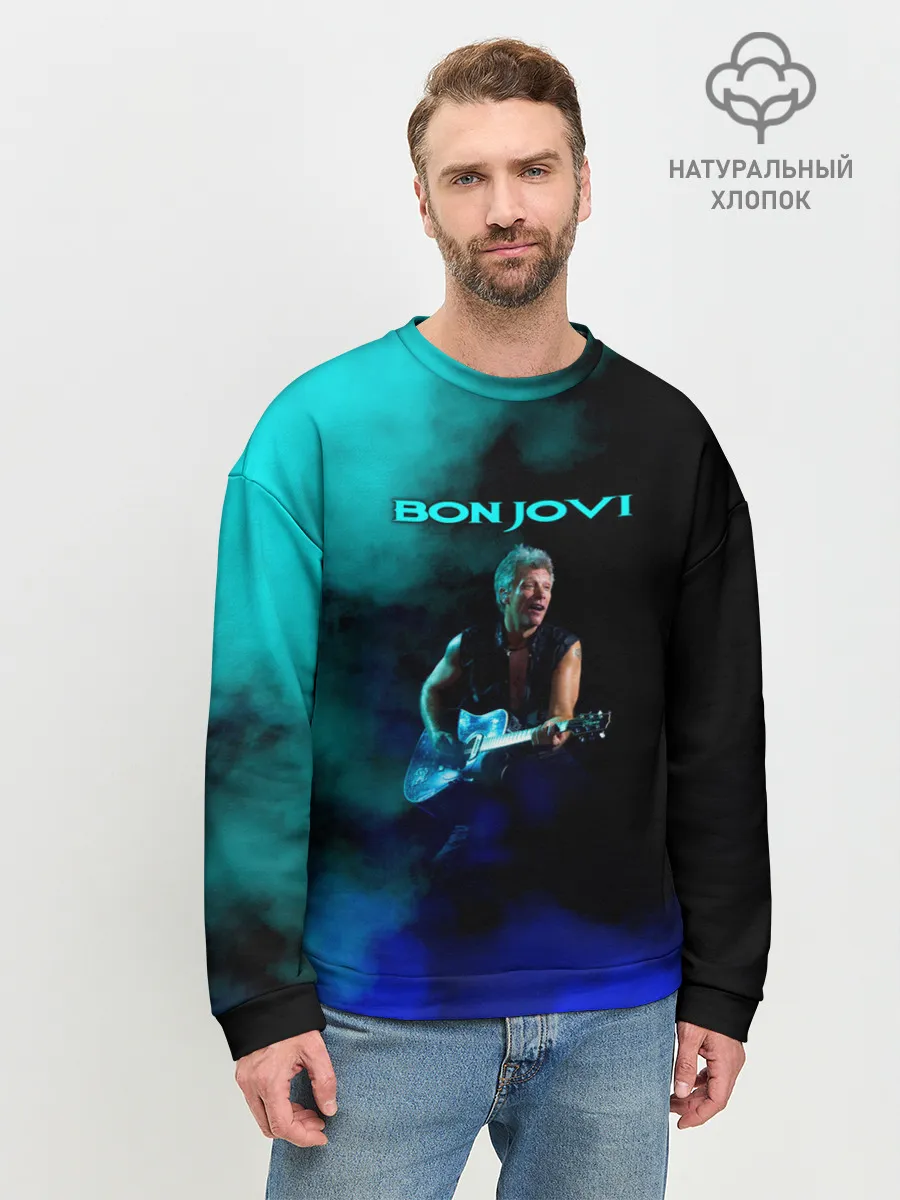 Мужской свитшот базовый / Bon Jovi