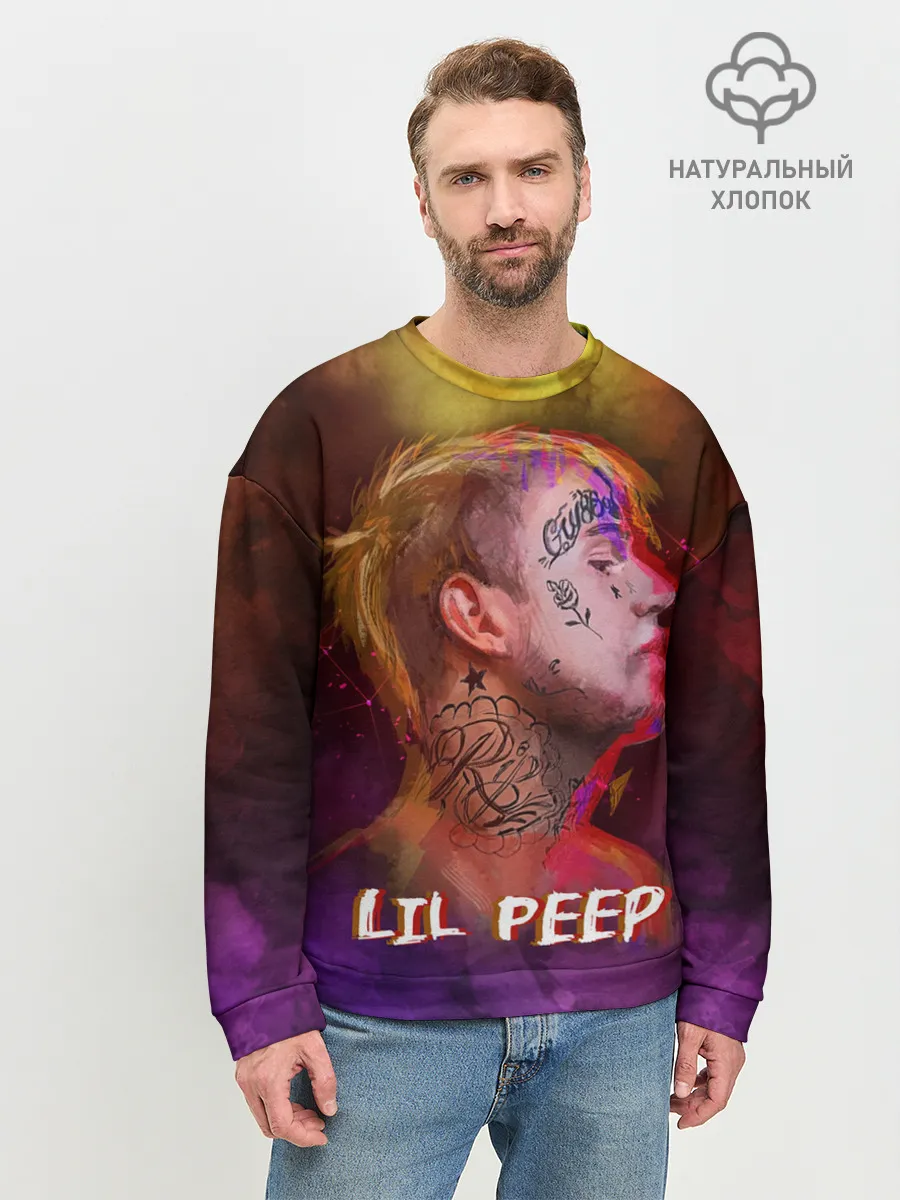 Мужской свитшот базовый / Lil Peep ART