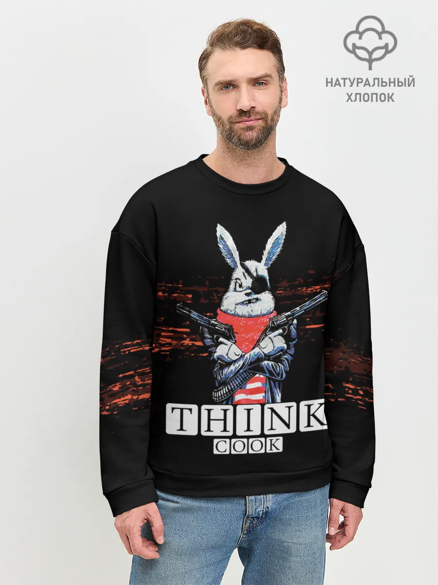Мужской свитшот базовый / Кролик с Пистолетами: Измайлов