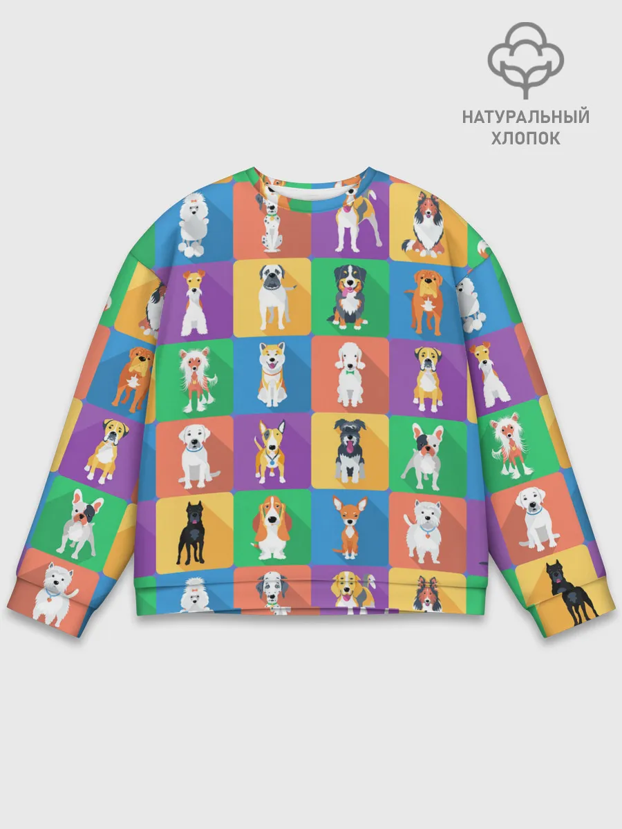 Мужской свитшот базовый / Забавные собаки