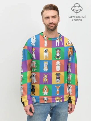 Мужской свитшот базовый / Забавные собаки