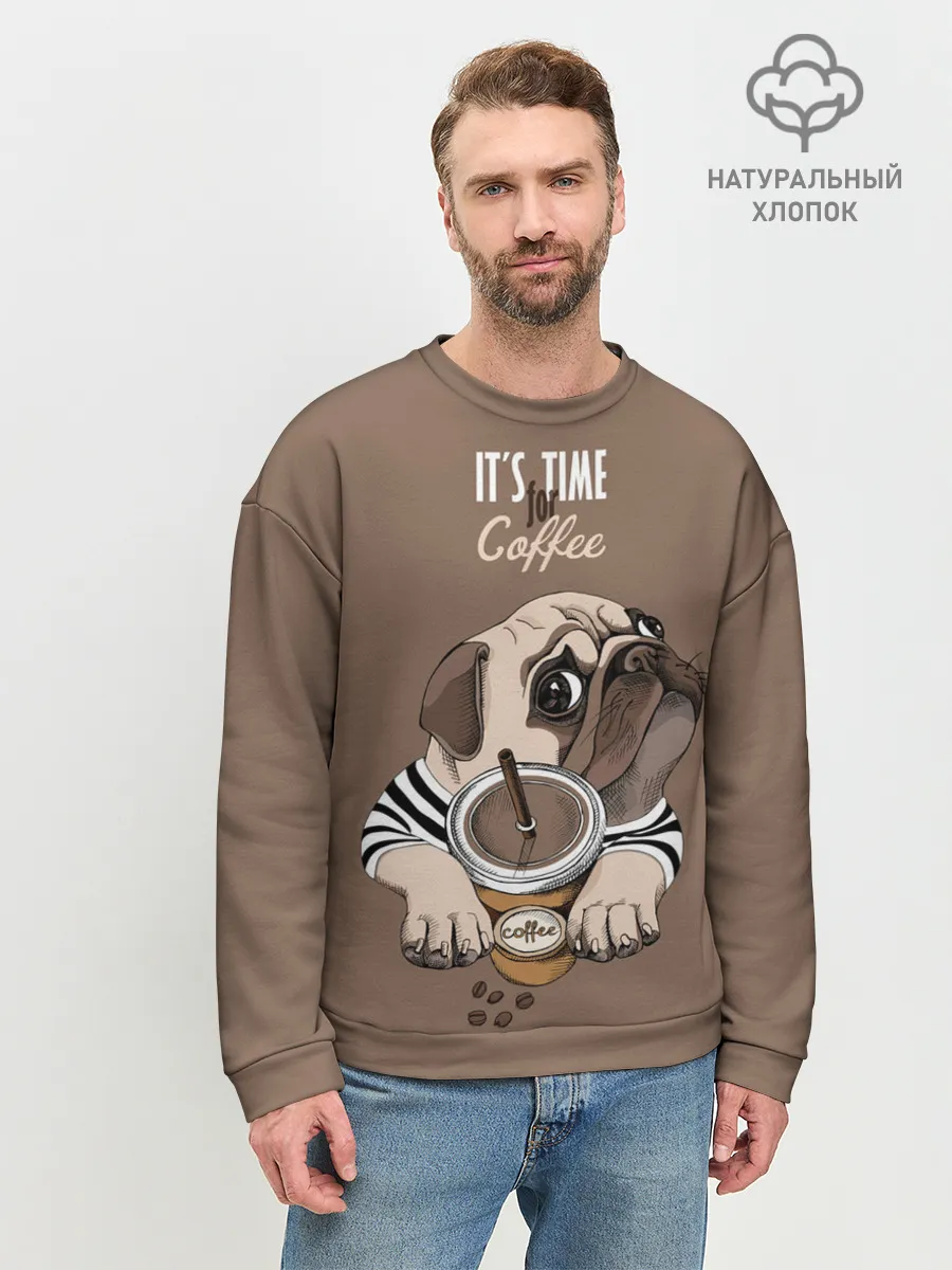 Мужской свитшот базовый / Its time for coffee