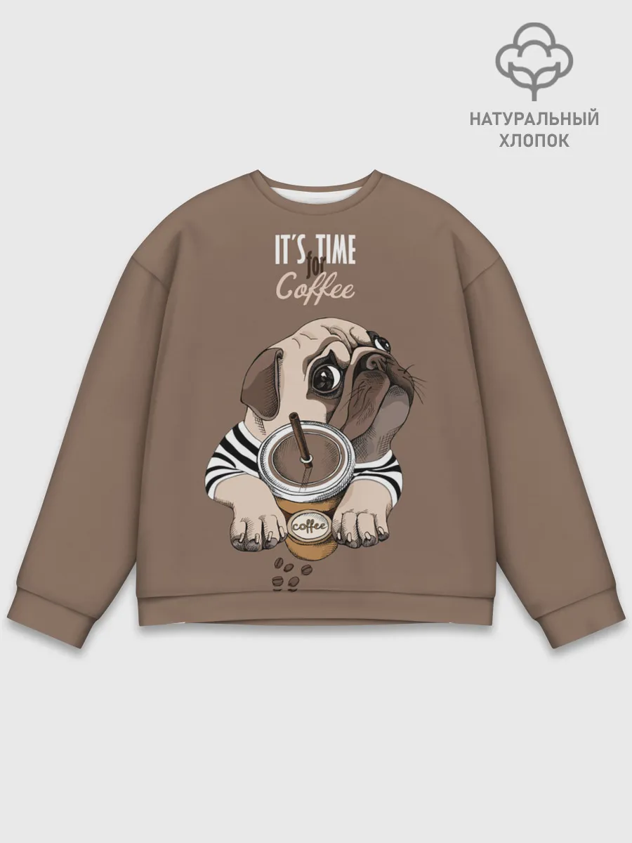 Мужской свитшот базовый / Its time for coffee