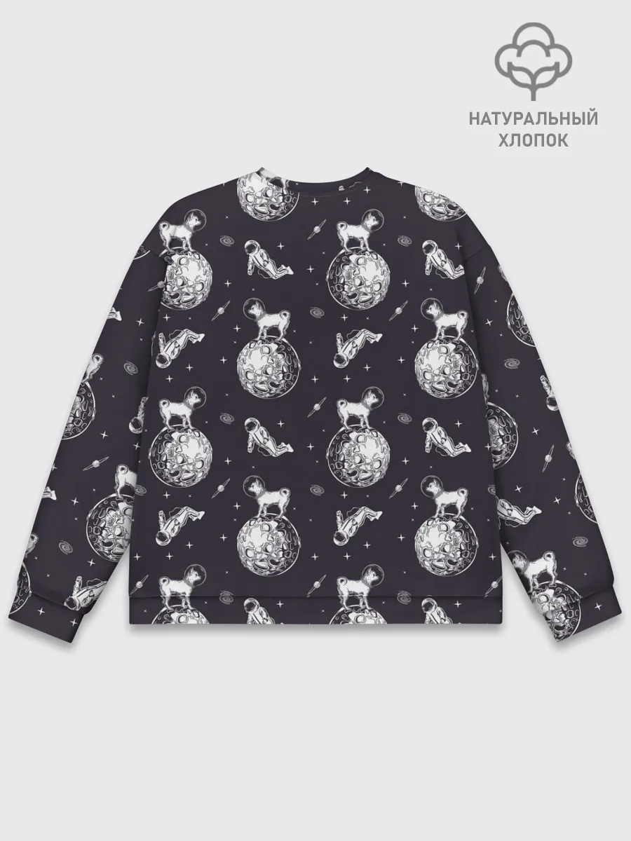 Мужской свитшот базовый / Собаки - астронавты