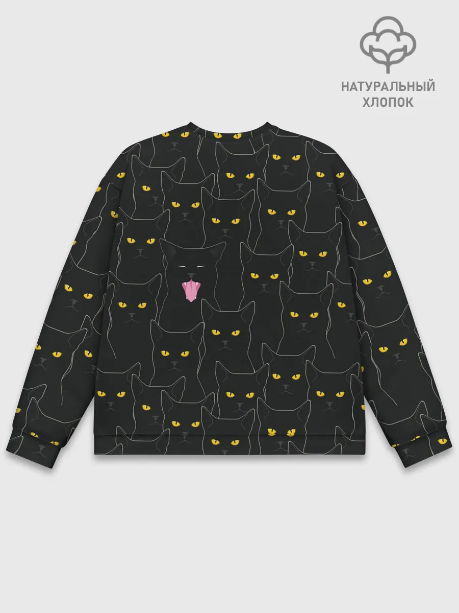 Мужской свитшот базовый / Чёрные коты