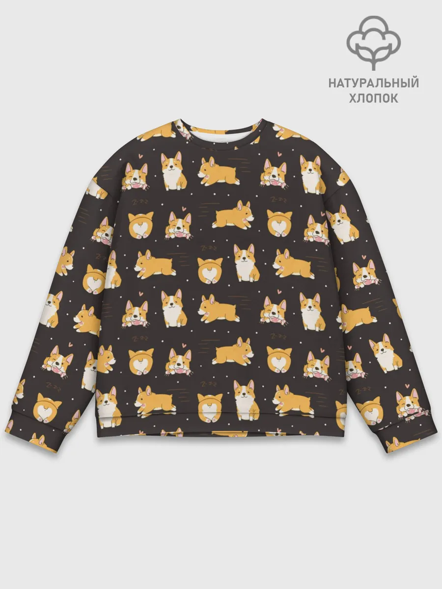 Мужской свитшот базовый / Корги