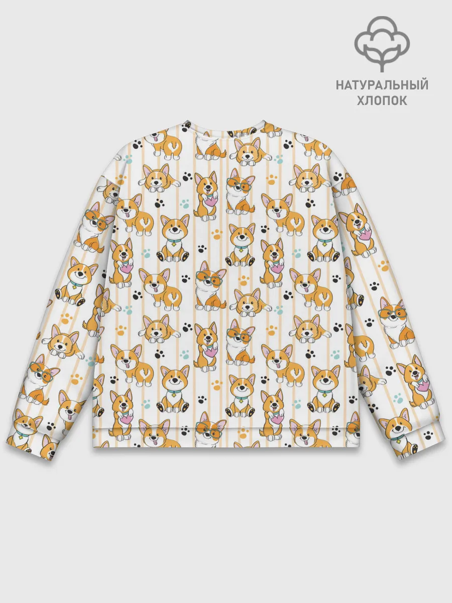 Мужской свитшот базовый / Вельш корги пемброк