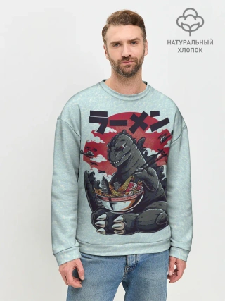 Мужской свитшот базовый / Blue Godzilla