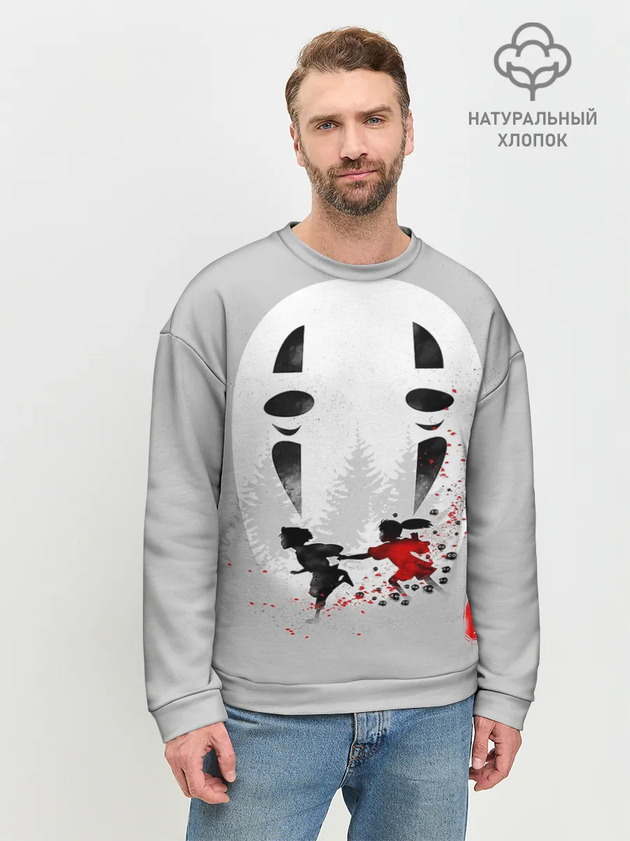 Мужской свитшот базовый / Тихиро и Хаку убегают