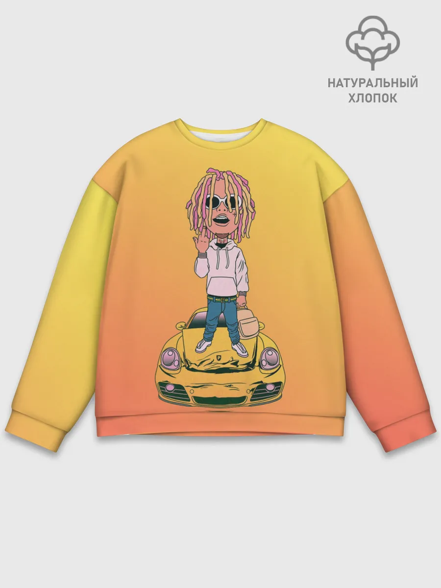 Мужской свитшот базовый / Lil Pump - Flex Like Ouu