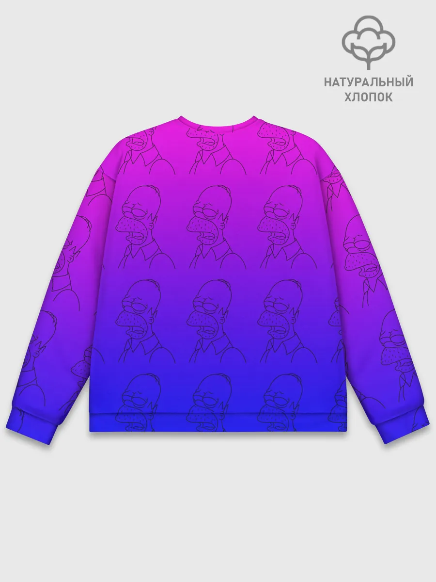 Мужской свитшот базовый / Уставший Гомер