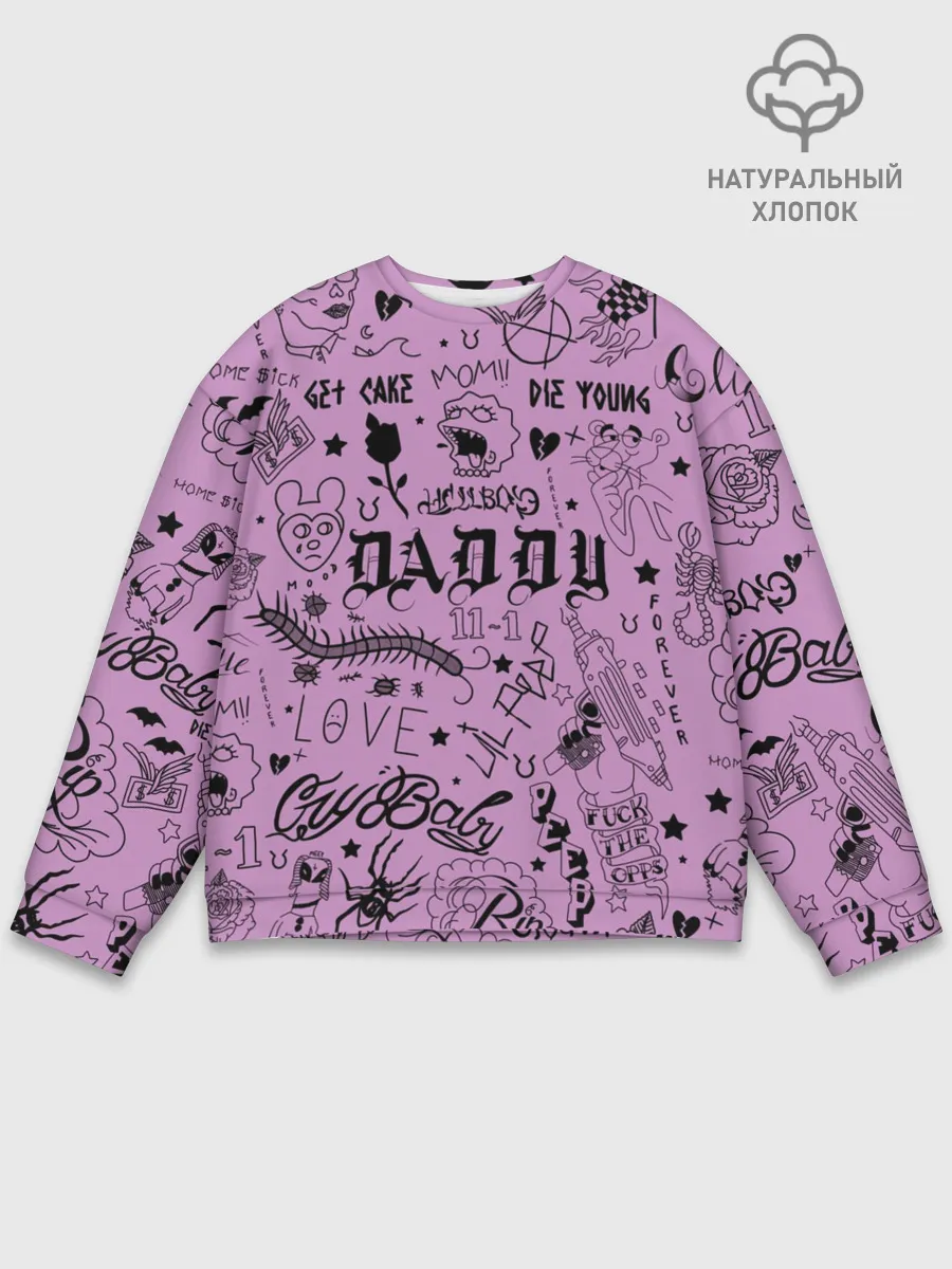 Мужской свитшот базовый / Lil Peep Tattoo