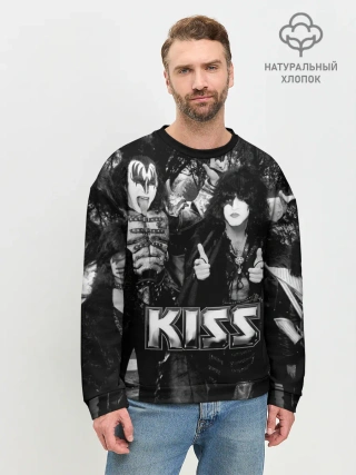 Мужской свитшот базовый / Kiss