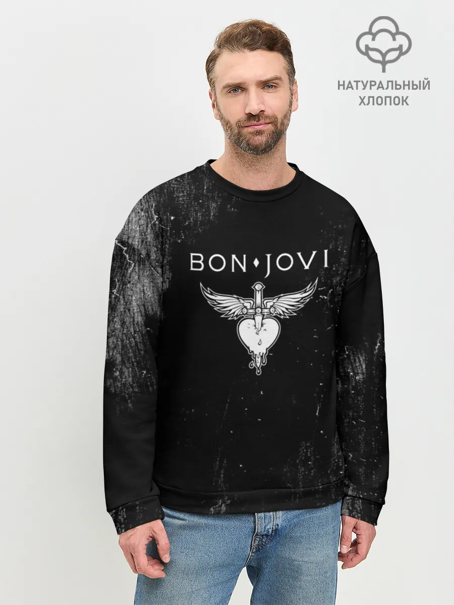 Мужской свитшот базовый / Bon Jovi